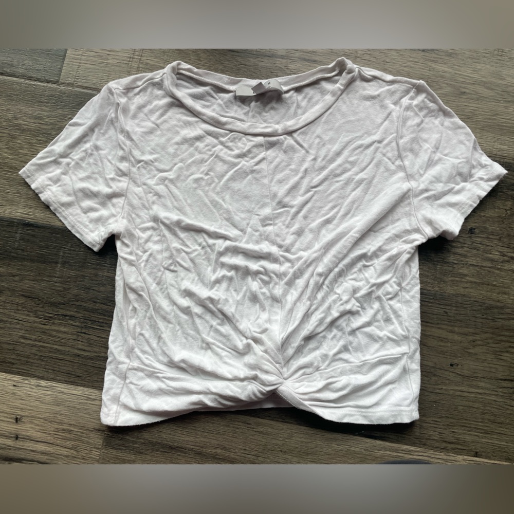 White cropped top